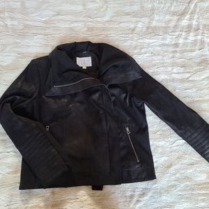 Lucky Brand Black Suede moto jacket